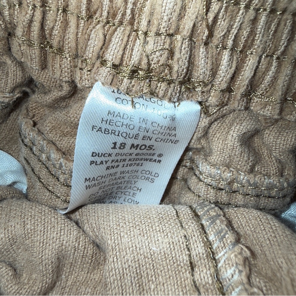 Vintage “Duck Duck Goose” Brand Cottagecore Corduroy Pants, 18m *small flaw* - Picture 7 of 9